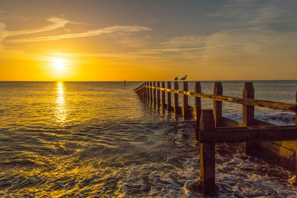 Dawlish Warren Beach Area sunset