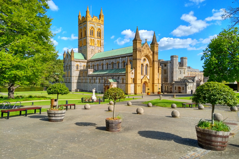 Buckfast Abbey in summer